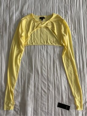 AFRM long-sleeve ultra-crop bolero shrug top